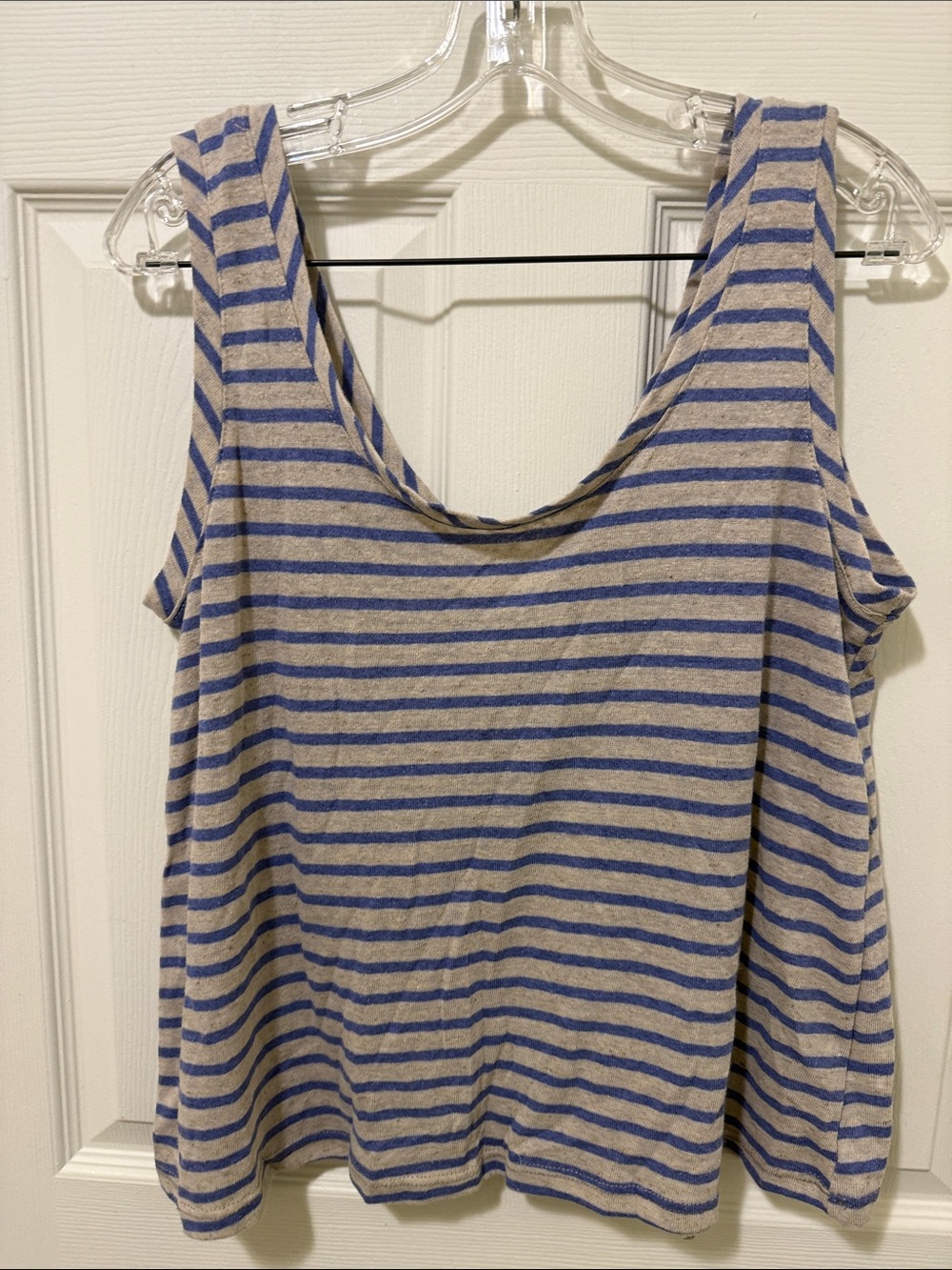 78& SUNNY MEDIUM Sleeveless Blue Stripe Tank Top - Women's Casual Summer Top.